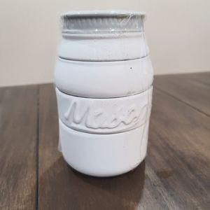 White Mason jar measuring cups